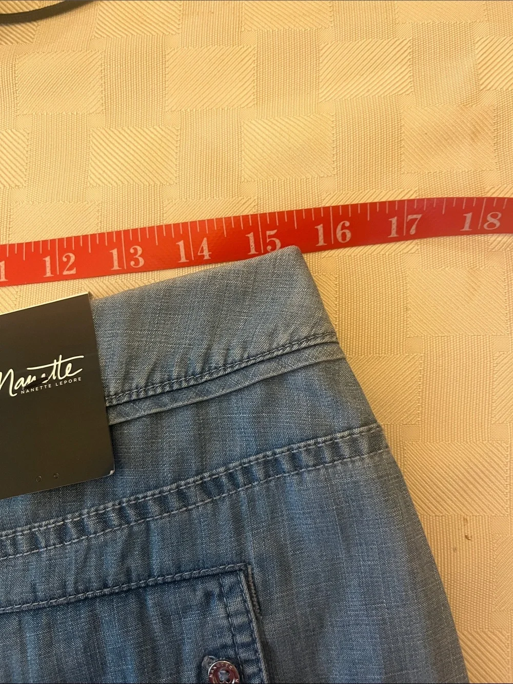 Nanette Lepore Light Blue Denim Midi Pencil Skirting size 8